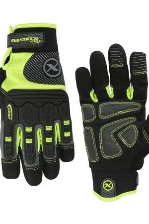 Limited Edition Legacy Manufacturing | GH700PL | Gloves Synth Leather Black/ZillaGreen L