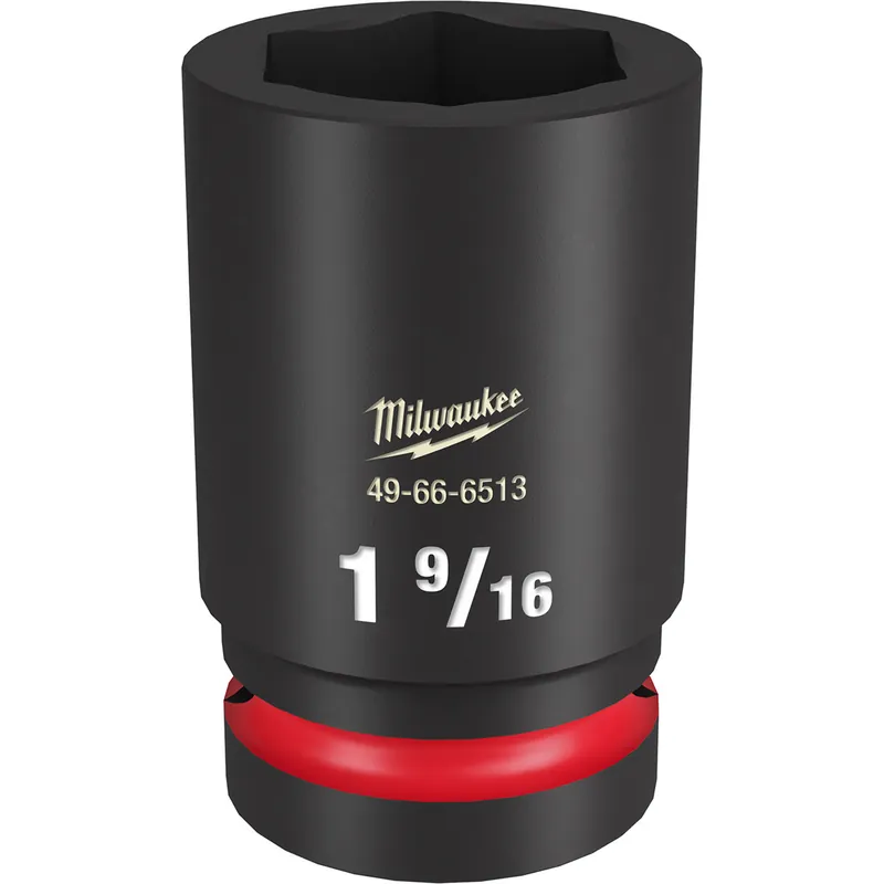 Discount Milwaukee Electric Tools | 49-66-6513 | SHOCKWAVE Imp Duty 1"Dr 1-9/16" Deep 6-PT Socket
