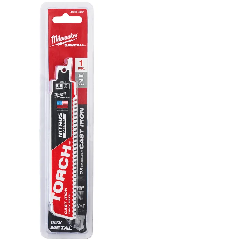 Free Shipping Milwaukee Electric Tools | 48-00-5261 | 6" 7TPI The TORCH for CAST IRON w NITRUS CARBIDE