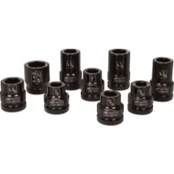 Warranty Included Ingersoll Rand | SK8H9TN | Ingersoll Rand 1" Drive SAE Truck Socket Set 9 Pc