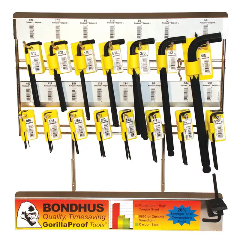 Markdown Bondhus | 18250 | Fractional Hex Key Display
