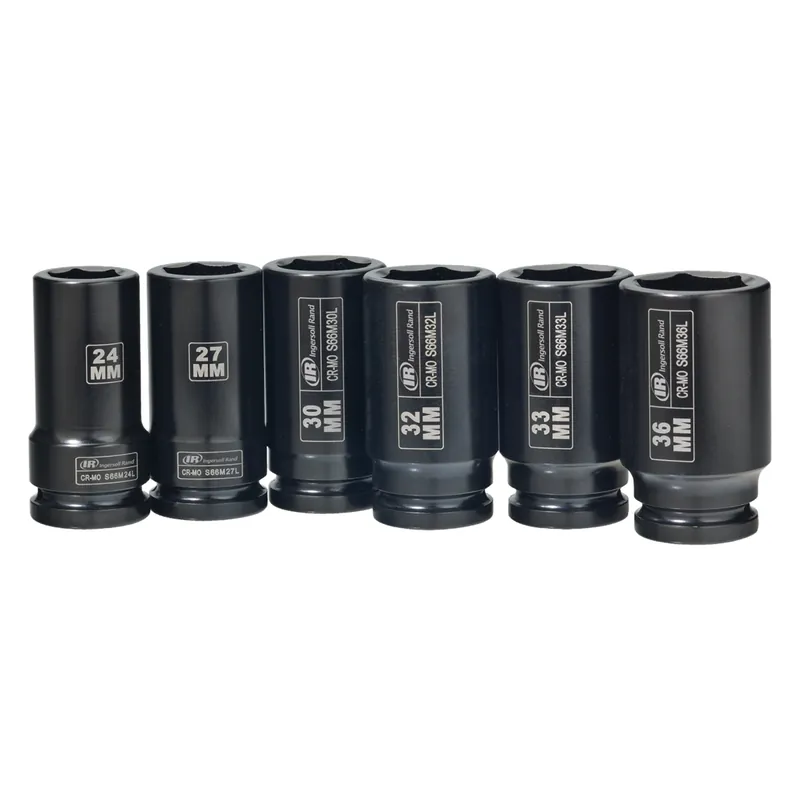 Fresh Stock Ingersoll Rand | SK6M6LN | 3/4" Drive Metric Deep Impact Socket Set, 6 Piece