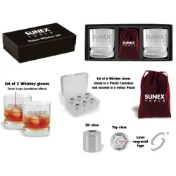 Sunex Tools | WSS16 | Sunex Whiskey Glass Set w/ Stones Trusted Brand
