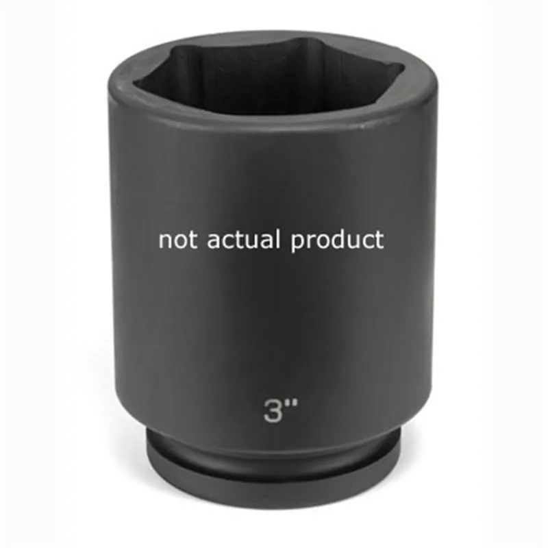 Buy Direct Grey Pneumatic | 1" Drive x 3-1/4" Deep | SOC 3-1/4 1"D IMP 6PT DP BLK