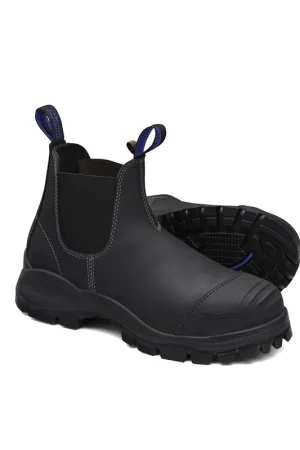 Sale Blundstone | 990-085 | Steel Toe Slip-On Elastic Side Boots w/ Kick Guard, Black