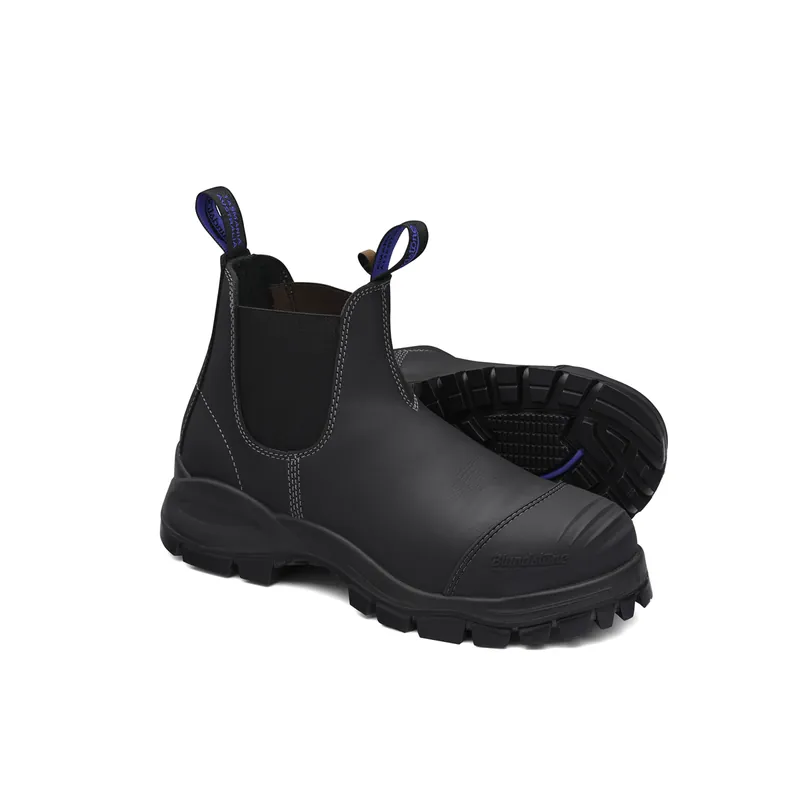 Sale Blundstone | 990-085 | Steel Toe Slip-On Elastic Side Boots w/ Kick Guard, Black