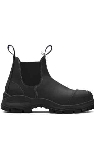 Professional Grade Blundstone | 990-120 | Steel Toe Slip-On Elastic Side Boots w/ Kick Guard, Black
