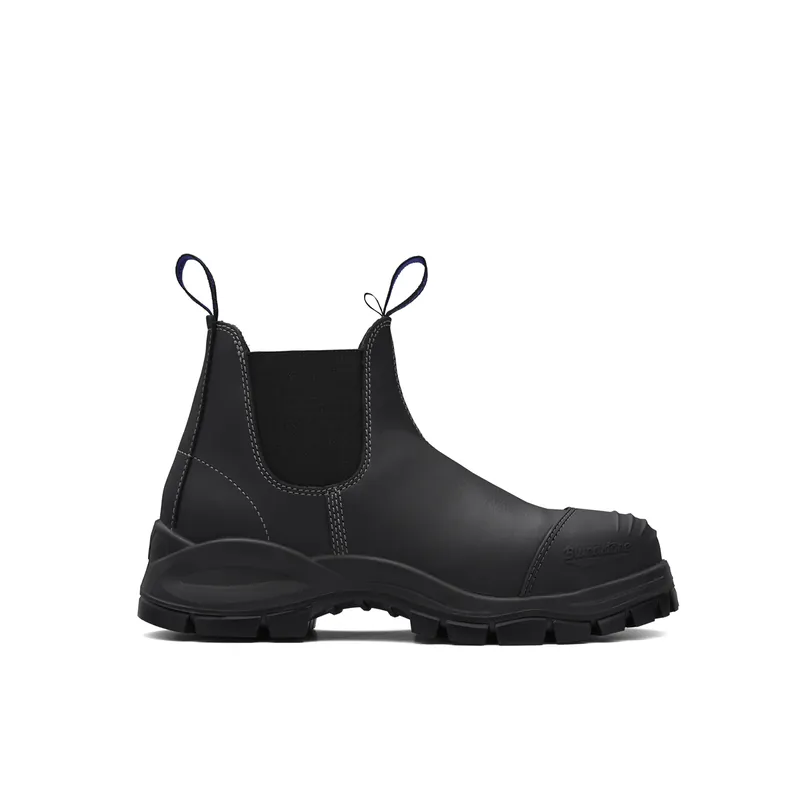 Professional Grade Blundstone | 990-120 | Steel Toe Slip-On Elastic Side Boots w/ Kick Guard, Black