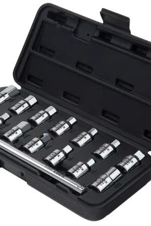 15PC 3/8\\"DR DRN PLUG KEY S - Sunex Tools Certified