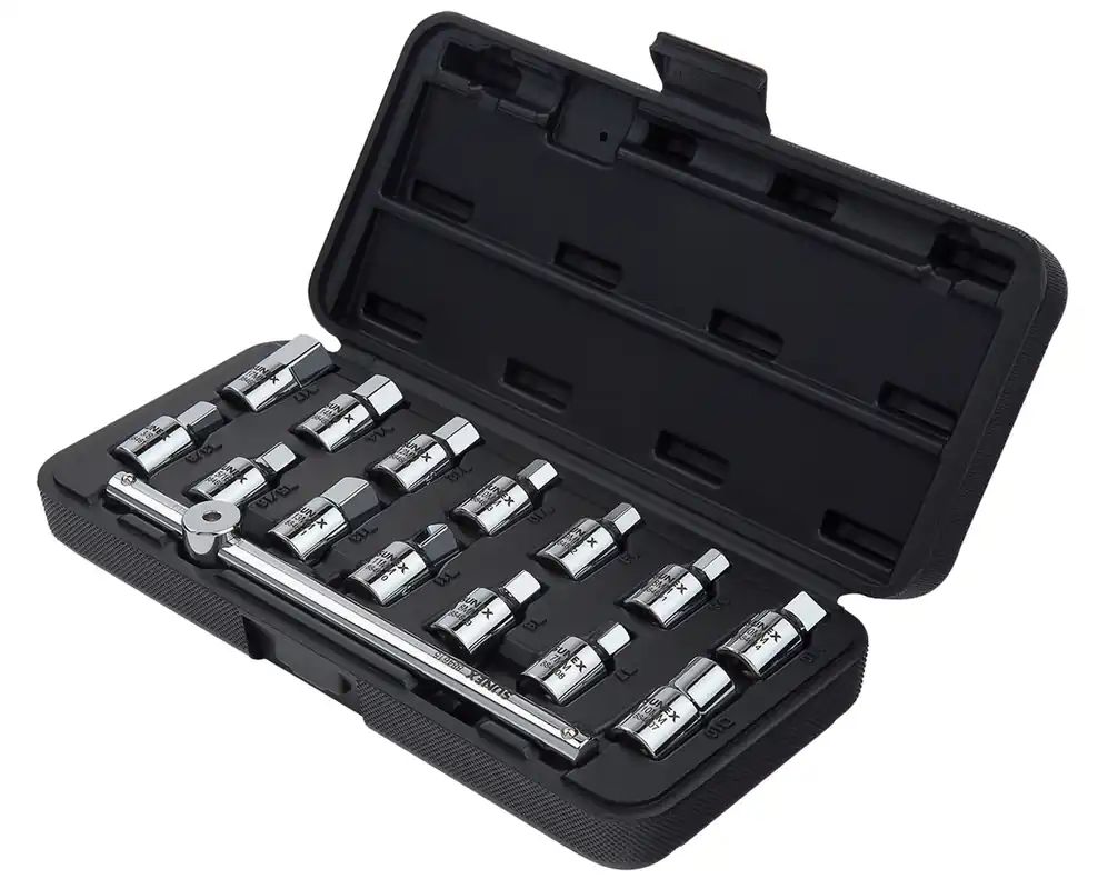 15PC 3/8\\"DR DRN PLUG KEY S - Sunex Tools Certified
