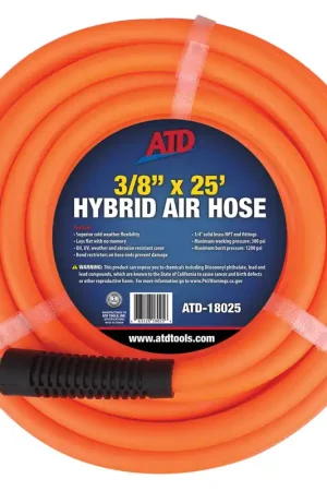 Bulk Order 3/8"X 25FT HYBRID AIR HOSE - ATD Tools
