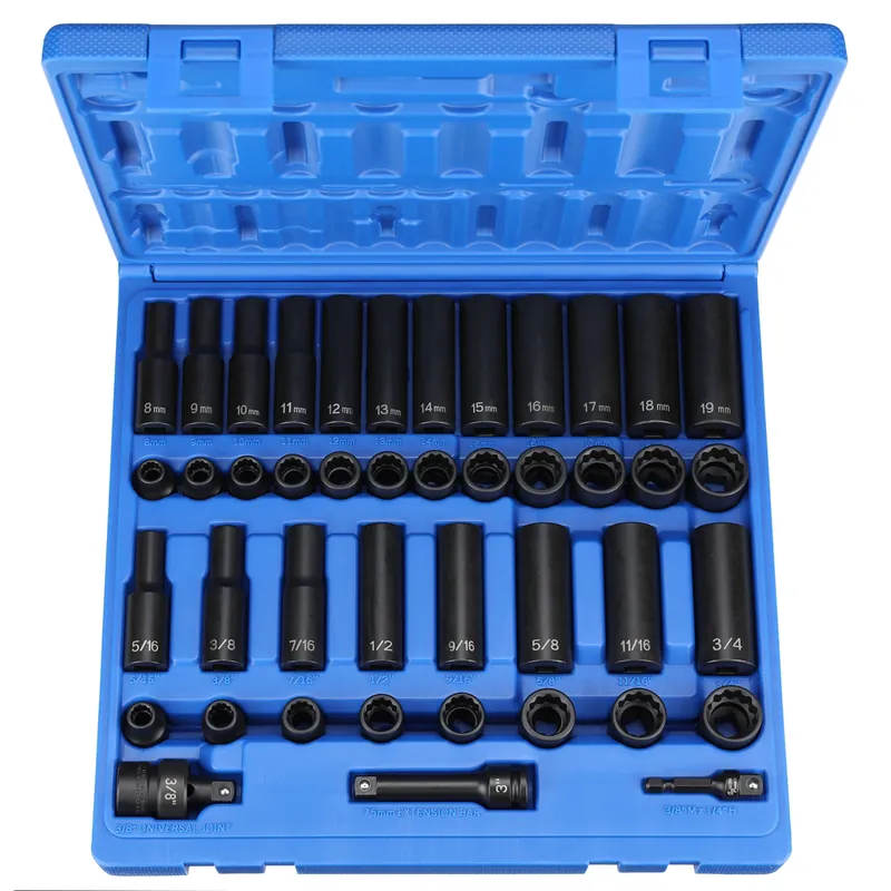 Special Offer 3/8" Dr. 43 Pc. Standard/Deep SAE/Metric -12 Point - Grey Pneumatic