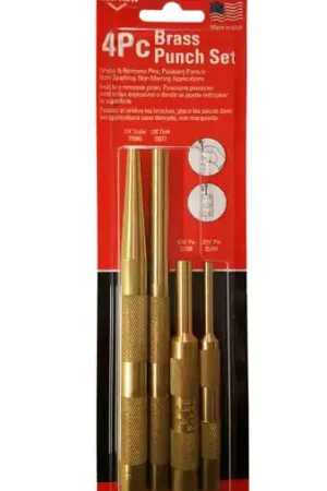 4 PIECE BRASS PUNCH SET SAE - Mayhew Tools Get Yours