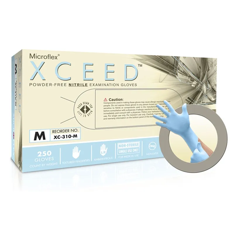 Xceed Powder-Free Nittrile Examination Gloves - Large - MicroFlex Top Pick