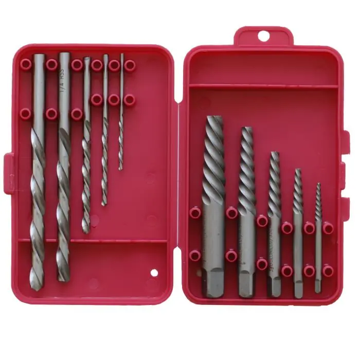 Fan Favorite #1-5 Carbon Steel Screw Extractor Set with Left Hand Drills