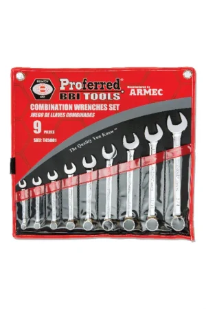 (9 pcs) Inch Proferred Combination Wrench Set Budget