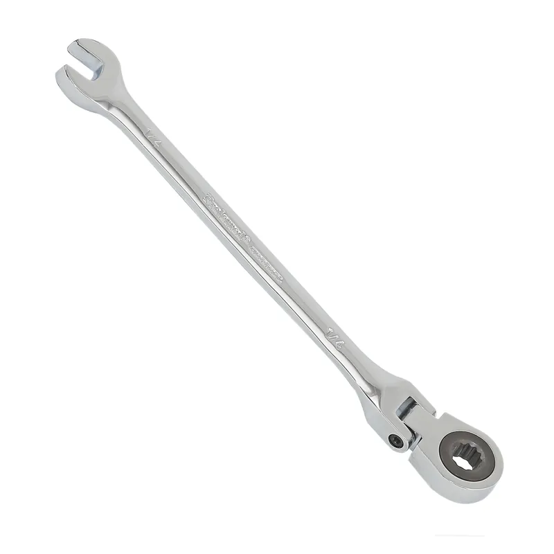 Big Sale 1/4" Proferred Flex Ratcheting Combination Wrench, Chrome Finish