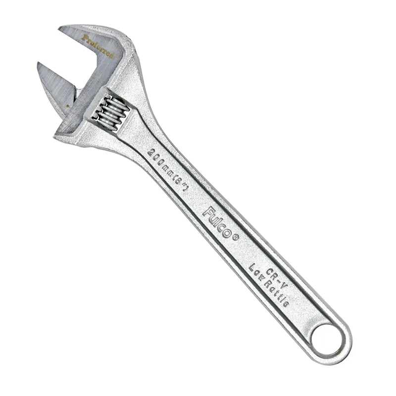 Luxury 8" Length Proferred Standard Adjustable Wrench, Chrome Finish
