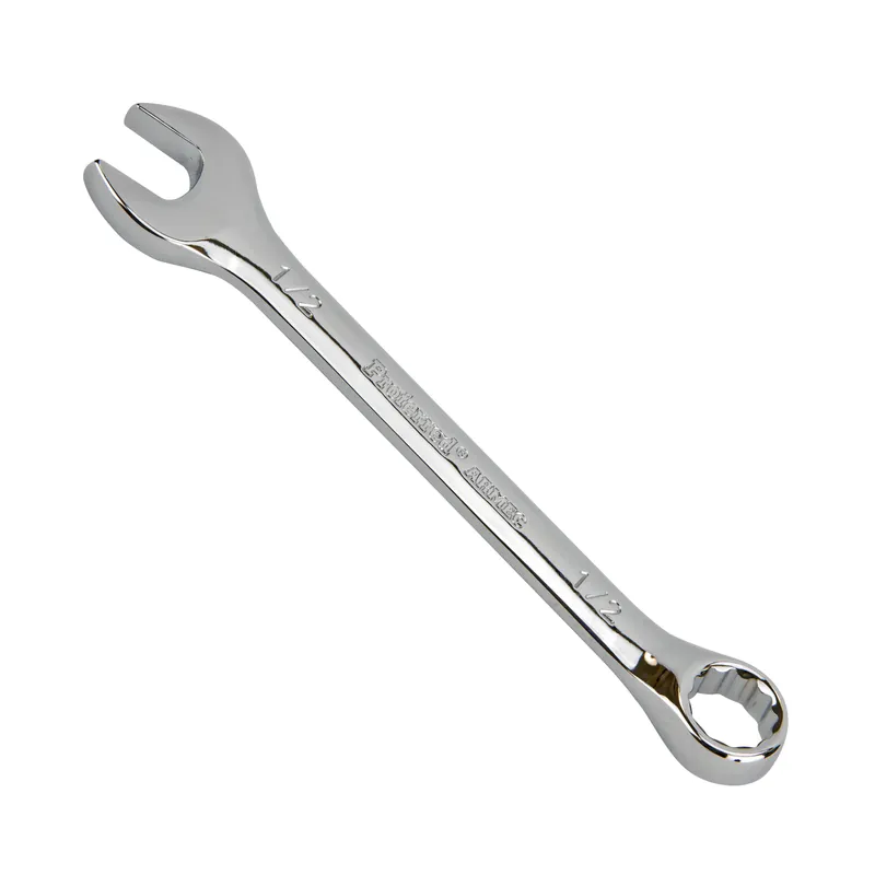 Warranty Included 1/2" Combo Wrench, 12Pt. Proferred Combination Wrench, Chrome Finish