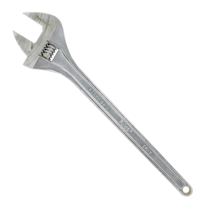 Exclusive Offer 24" Length Proferred Standard Adjustable Wrench, Chrome Finish
