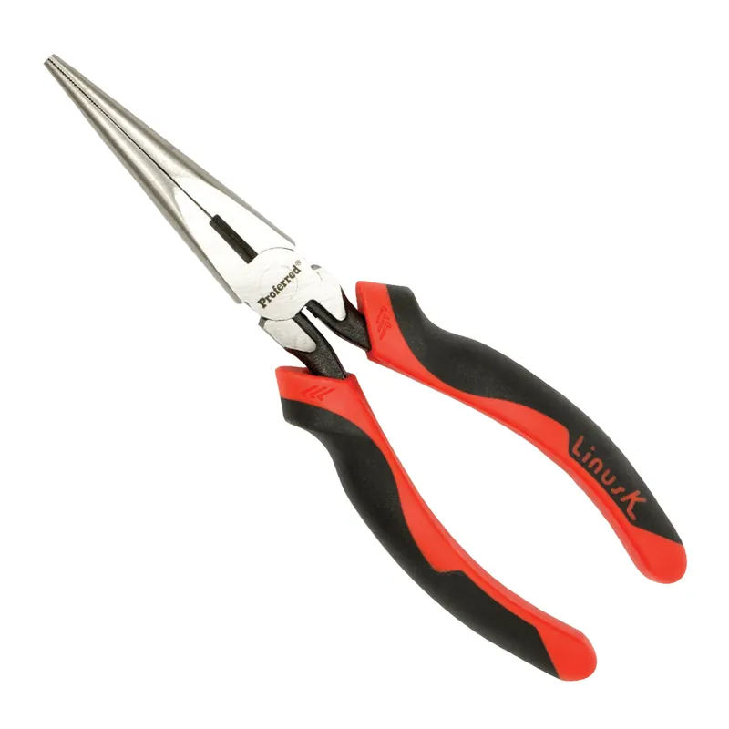 Buy Online 6" Length Proferred Side Cutting Long Nose Pliers with Cutter, TPR Grip