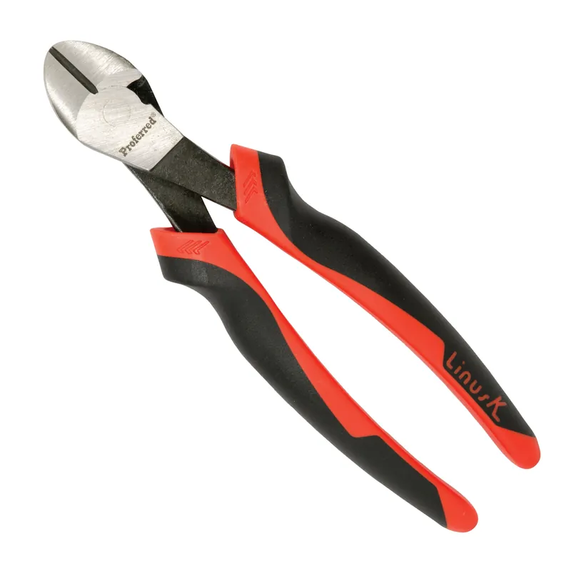 One Day Deal 8" Length Proferred High Leverage Heavy Duty Diagonal Pliers, TPR Grip