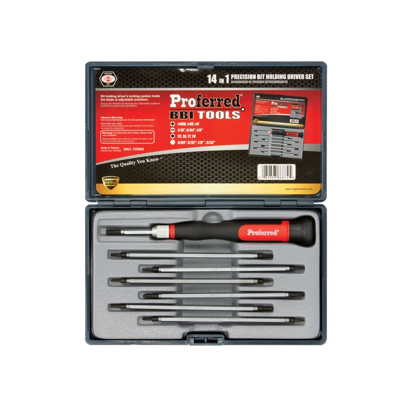 14 Piece Proferred Interchangeable Bit Screwdriver Sets Latest
