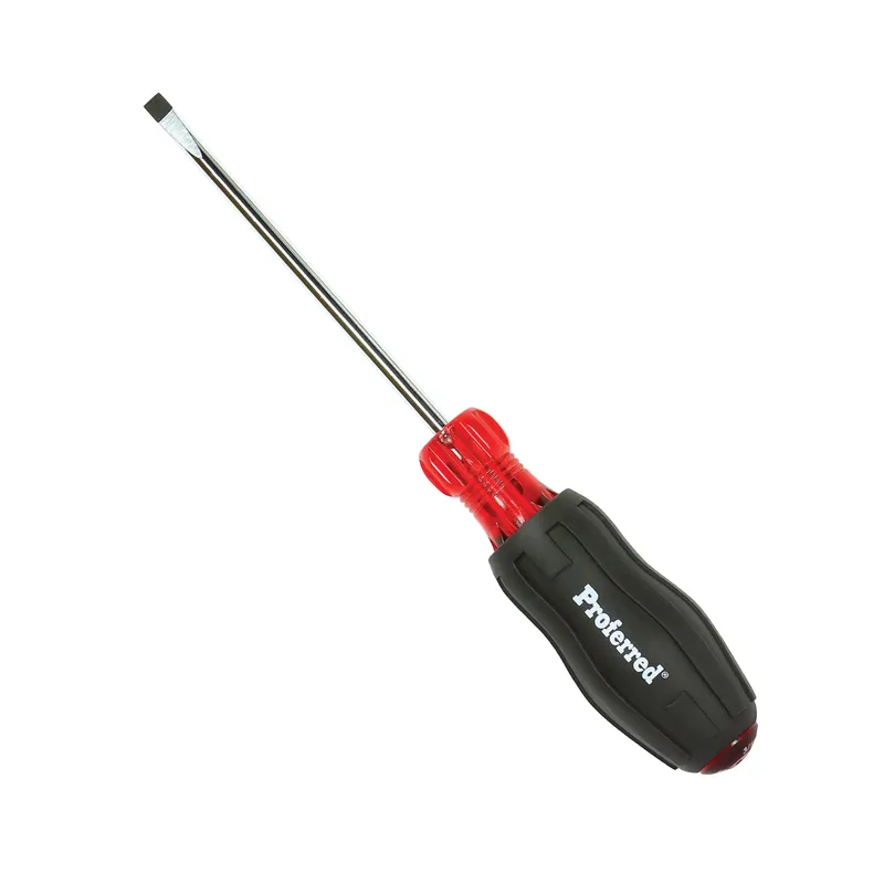 High Quality 1/4"x8" Proferred Acetate Cushion Grip Slotted Screwdriver