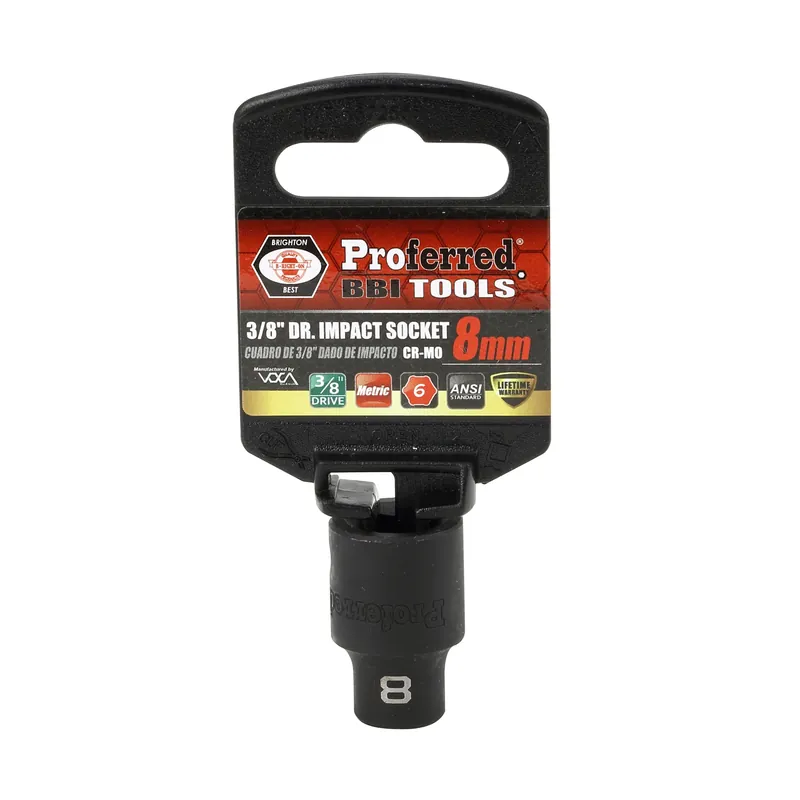 Fast Shipping 8MM - 3/8" Drive 6 Point Metric Impact Socket Impact