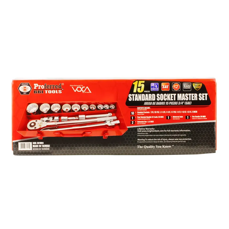Limited Time 15 Piece Proferred Drive Socket Master Set Inch (3/4" Drive)