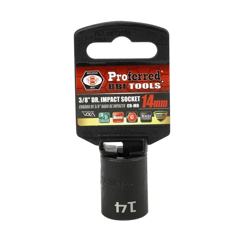 Weekend Sale 14MM - 3/8" Drive 6 Point Metric Impact Socket Impact