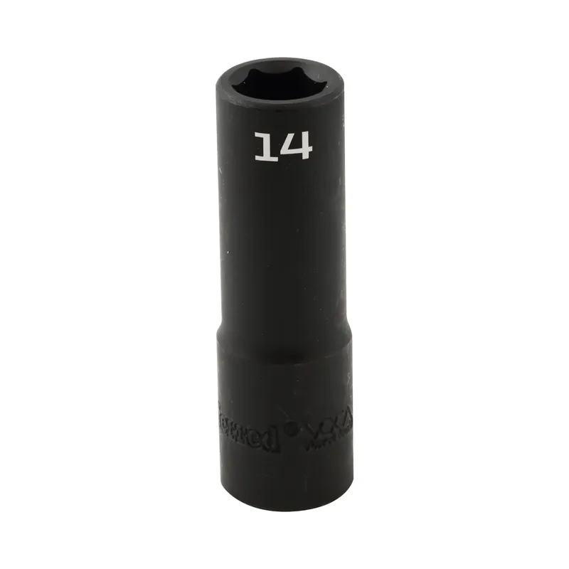 Warranty Included 14MM - 1/2" Drive 6 Point Metric Deep Impact Socket Impact