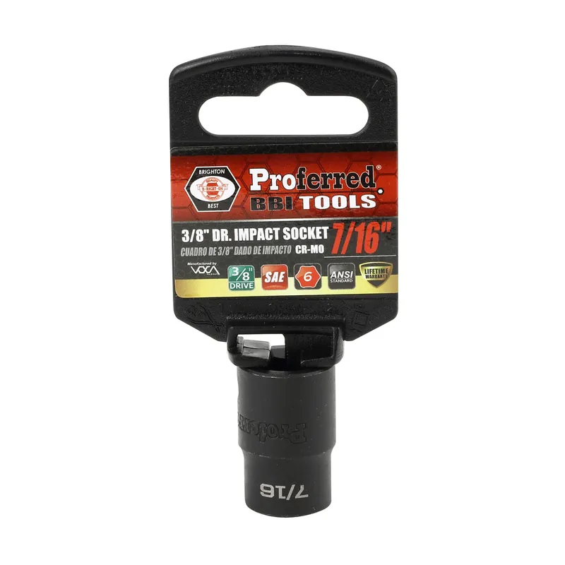 New Arrival 7/16" - 3/8" Drive 6 Point Inch Impact Socket Impact