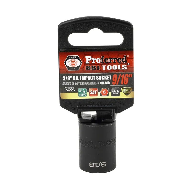 9/16" - 3/8" Drive 6 Point Inch Impact Socket Impact In Demand