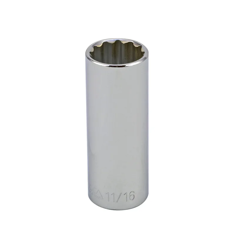 11/16" - 3/8" Drive 12 Point Inch Deep Socket Bulk Order