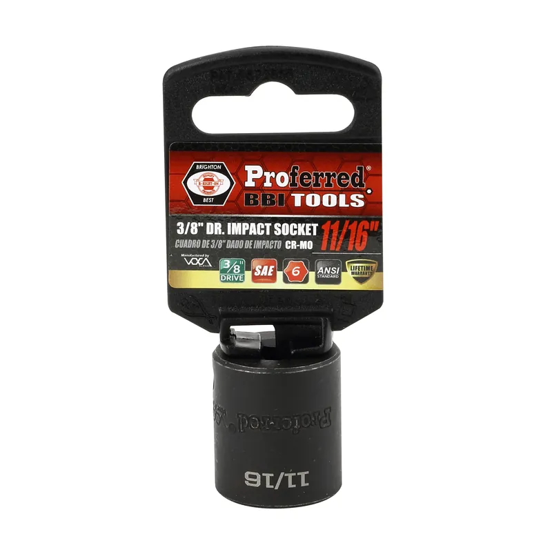 Viral 11/16" - 3/8" Drive 6 Point Inch Impact Socket Impact