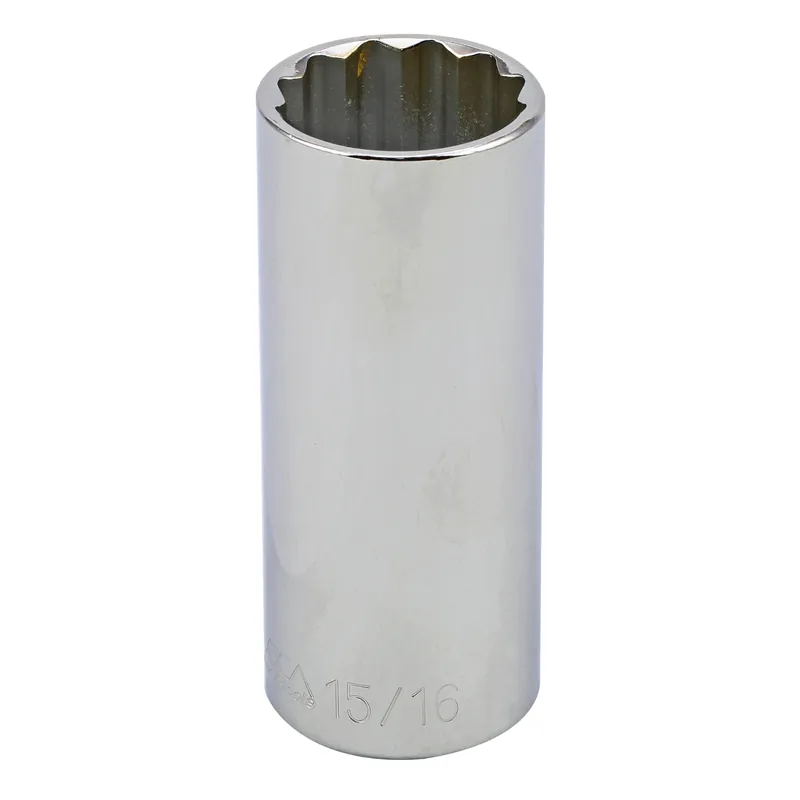 15/16" - 1/2" Drive 12 Point Inch Deep Socket Fresh Stock