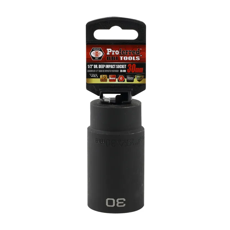 Free Delivery 30MM - 1/2" Drive 6 Point Metric Deep Impact Socket Impact