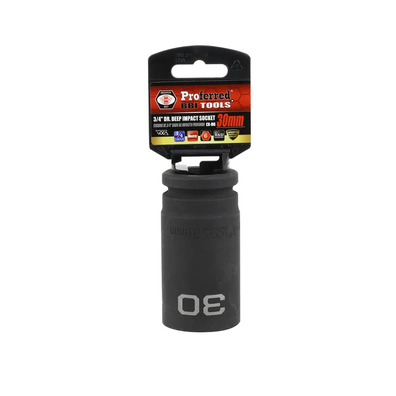 30MM - 3/4" Drive 6 Point Metric Deep Impact Socket Impact Same Day Shipping