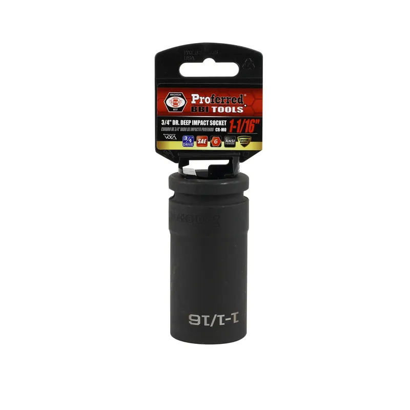 1-1/16" - 3/4"" Drive 6 Point Inch Deep Impact Socket Impact Direct From Factory