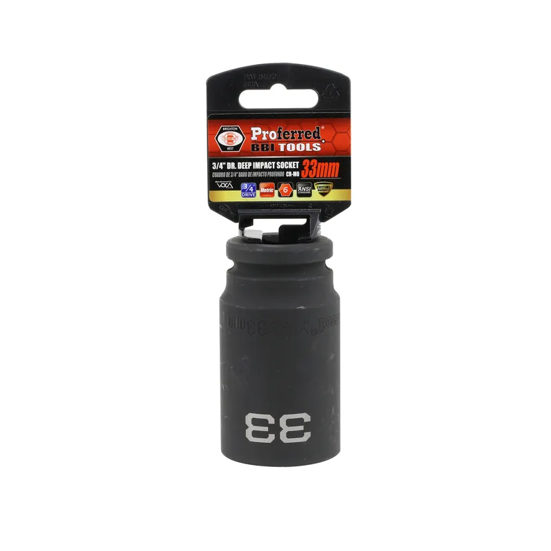 33MM - 3/4" Drive 6 Point Metric Deep Impact Socket Impact Save Now