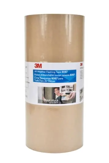 3M™ All Weather Flashing Tape 8067, Tan, 12 in x 75 ft, 4 Rolls/Case, Slit Liner (2-10 Slit) Markdown