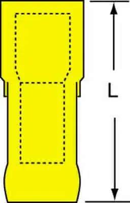 Buy Direct 3M™ Fully Nylon Insulated Butted Seam Female Disconnect, 71F-187-20-NL, Max. Temp. -40 to 221 °F (-40 to 105 °C)