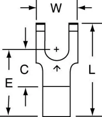 Discount 3M™ Non-Insulated Brazed Seam Flanged Block Fork Terminal BS-23-10-W, suitable for use in a terminal block