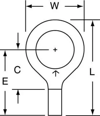 3M™ Non-Insulated Brazed Seam Ring Tongue Terminal, 11-38-W, Max. Temp. 347 °F (175 °C) for bare terminals Reduced Price