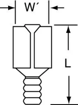Low Price 3M™ Non-Insulated Butted Seam Female Disconnect, 71F-250-32, Max. Temp. 347 °F (175 °C) for bare terminals