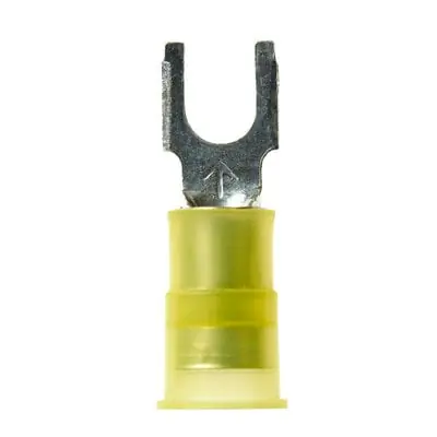 Big Sale 3M™ Vinyl Insulated Butted Seam Block Fork Terminal BS-32-10-P, suitable for use in a terminal block