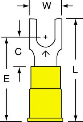 3M™ Vinyl Insulated Butted Seam Block Fork Terminal BS-33-10-P, suitable for use in a terminal block Hot Picks