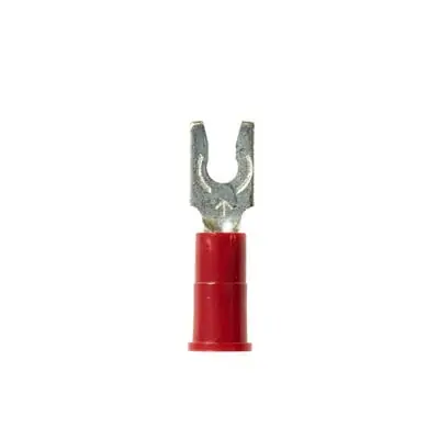 Free Shipping 3M™ Vinyl Insulated Butted Seam Ring Tongue Terminal, 11-4S-P, standard-style ring tongue fits around the stud