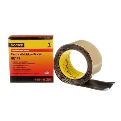 Free Shipping Scotch® Electrical Moisture Sealant Roll 06147, 2-1/2 in x 10 ft, Black,
